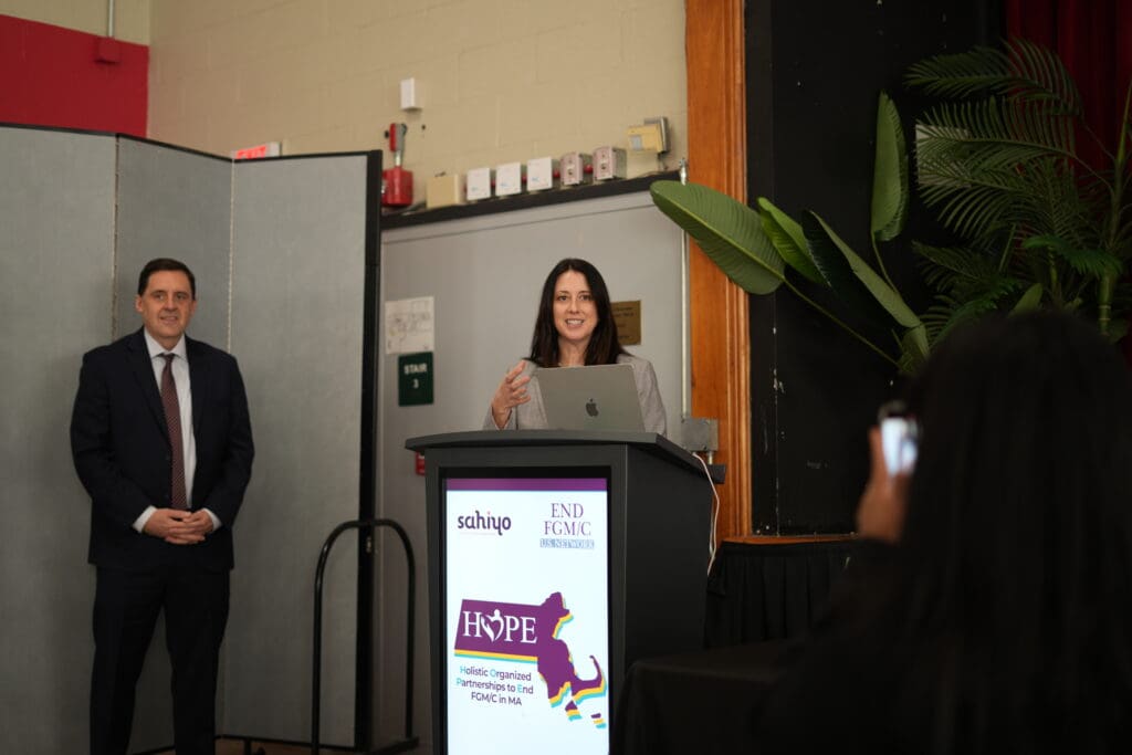 Representative Jay Livingstone & Senator Robyn Kennedy shared remarks.